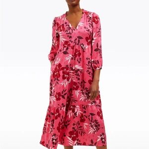 NWT Draper James Katie Midi Dress in Spring Floral